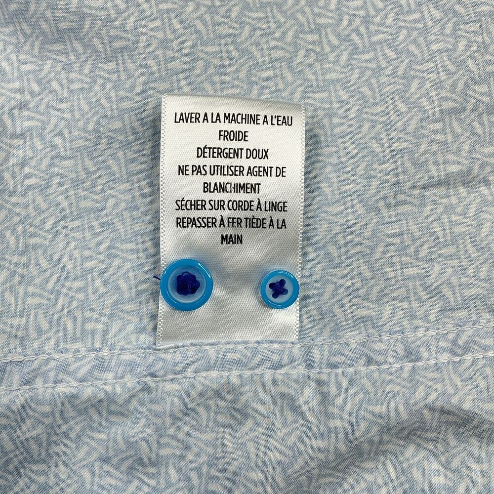 Robert Graham Dress Shirt XL Blue Geometric Print Button Up Long Sleeve Preppy - Picture 13 of 15